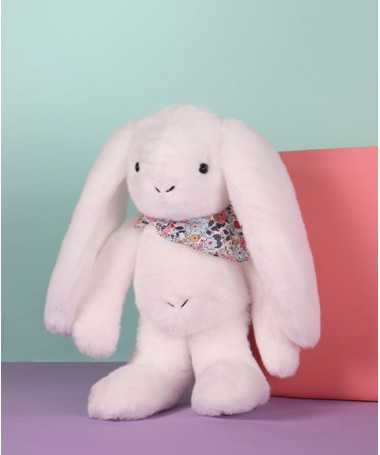 Lapin Fleurette - Blanc 35 cm