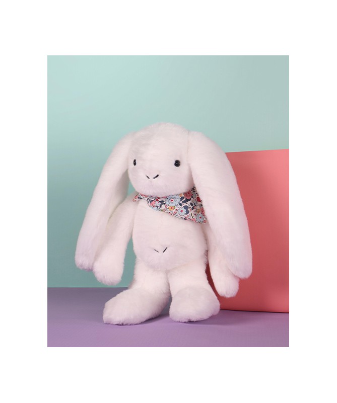 Lapin Fleurette - Blanc 35 cm