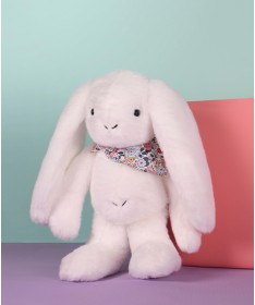 Lapin Fleurette - Blanc 35 cm