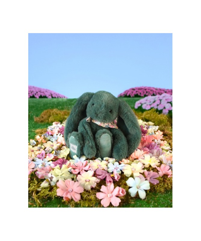 Peluche Lapin Fleurette - Eucalyptus 25 cm