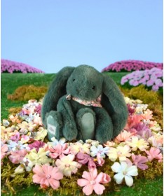 Peluche Lapin Fleurette - Eucalyptus 25 cm