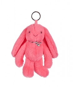 Lapin Fleurette - Porte clés/Bijou de sacf - Corail