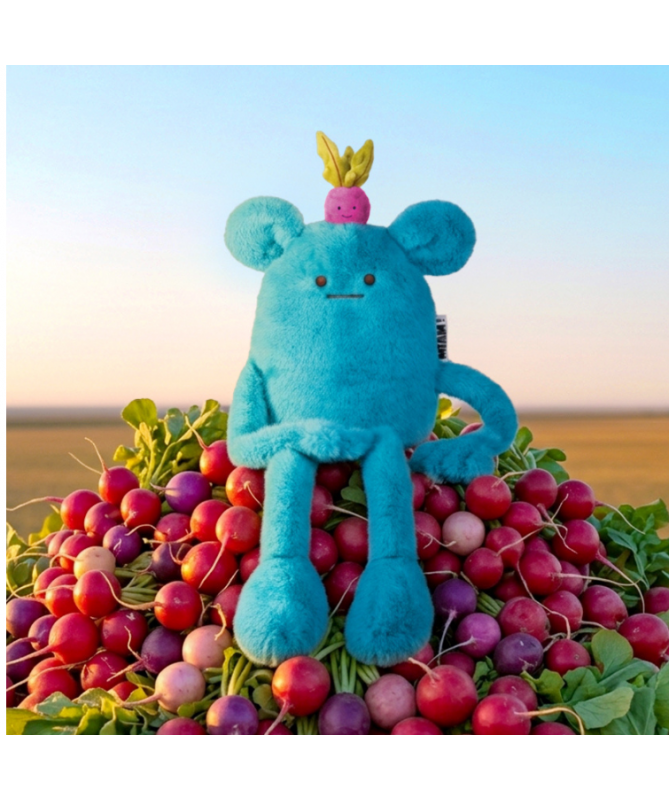 MIAM ! - Billie Radish 40 cm - bleu océan radis