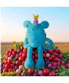MIAM ! - Billie Radish 40 cm - bleu océan radis