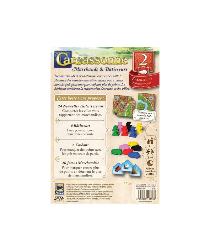 Carcassonne ext. Marchands & Bâtisseurs 2025