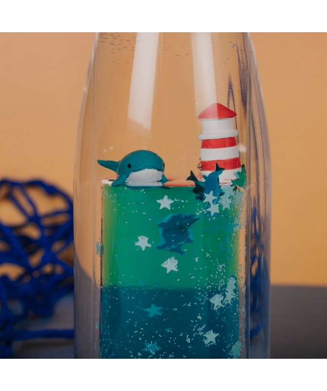 Petit Boum -  Move - Bouteille sensorielle Baleine et phare
