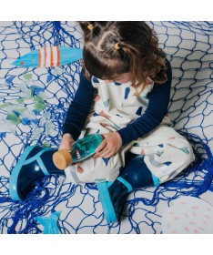 Petit Boum -  Move - Bouteille sensorielle Baleine et phare