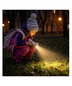 Lampe torche en silicone - Ours
