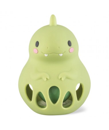 Hochet - Dino - Anneau De Dentition En Silicone Dino