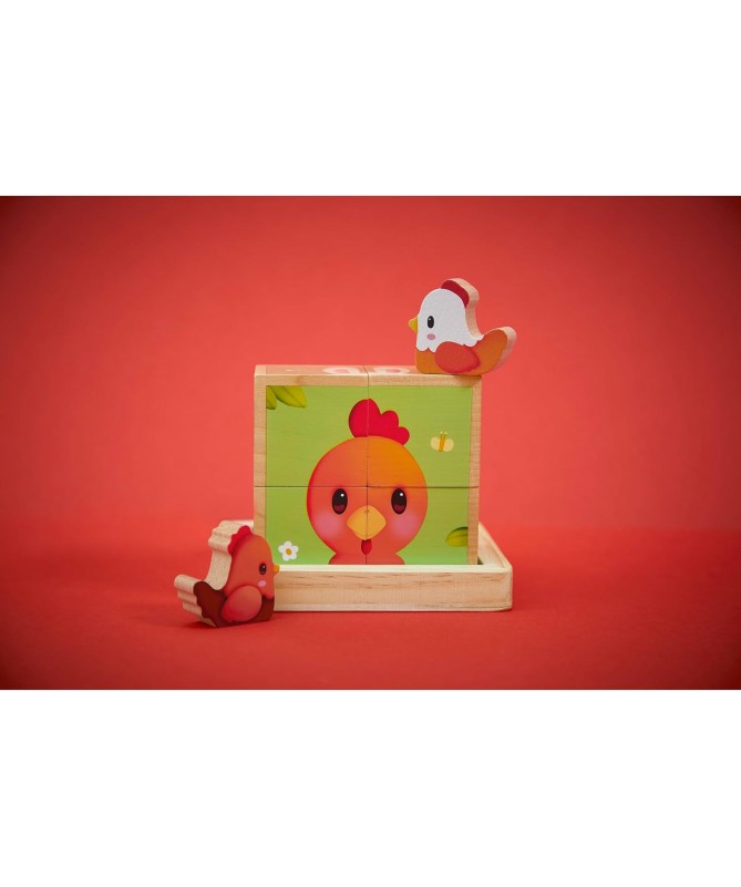 Ferme - Barquettes 4 cubes en bois