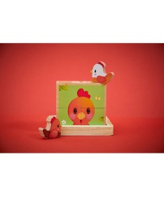 Ferme - Barquettes 4 cubes en bois