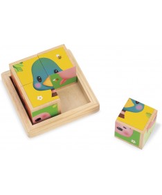 Ferme - Barquettes 4 cubes en bois