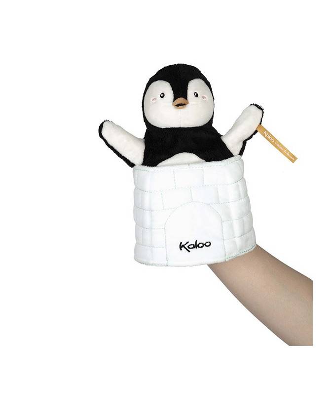 Kachoo - Marionnette cache-cache pingouin Gabin