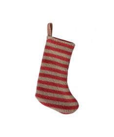 Chaussette de Noël - Rouge/Sable