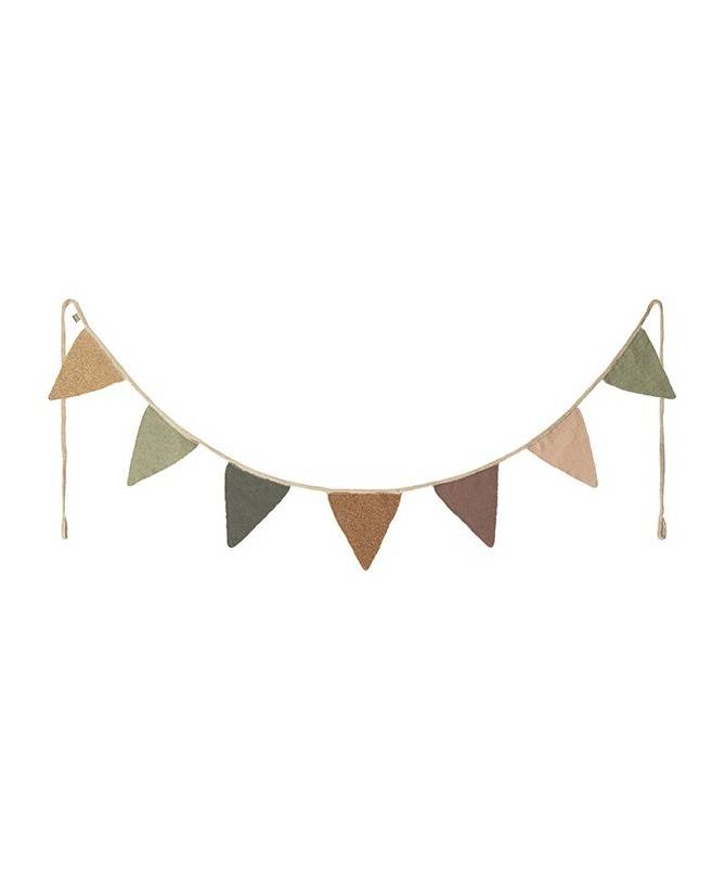 Guirlande, 7 drapeaux, tricot - Rose Guirlande, 7 drapeaux, tricot - Rose