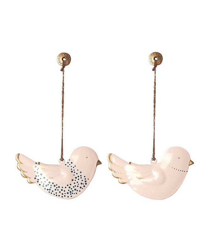 Ornement métal, oiseau - 2 ass. Ornement métal, oiseau - 2 ass.