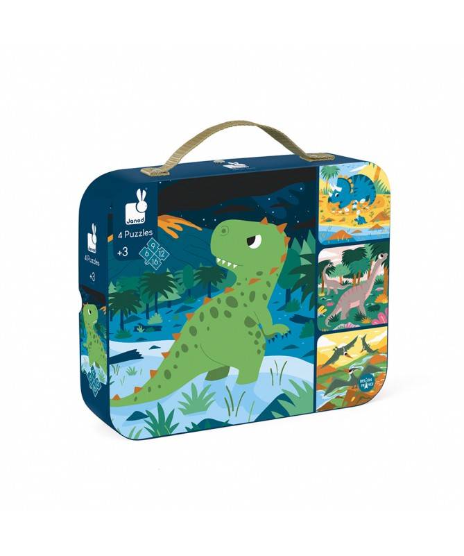 4 PUZZLES EVOLUTIFS- DINOSAURES (6-9-12-16 PCS) 4 PUZZLES EVOLUTIFS- DINOSAURES (6-9-12-16 PCS)