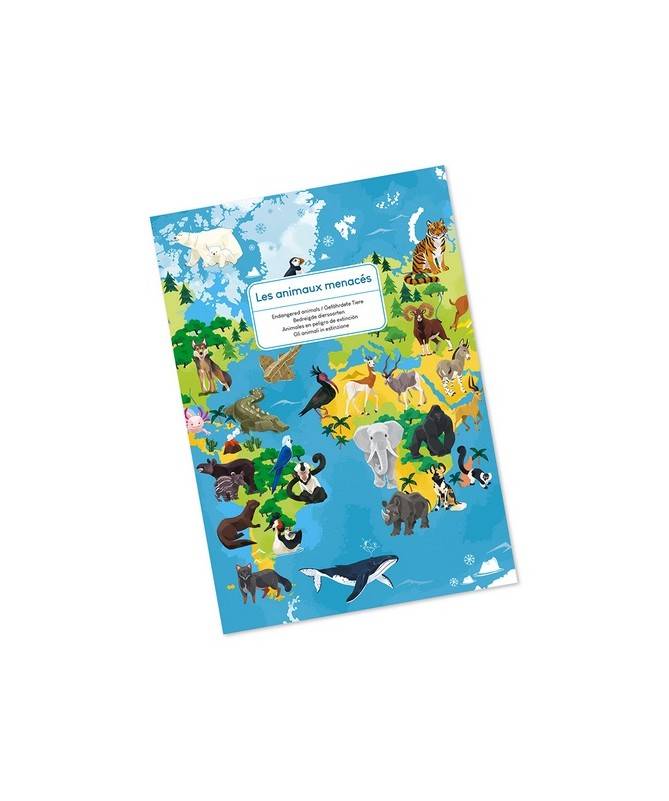 PUZZLE EDUCATIF- LES ANIMAUX MENACES - 200 PCS