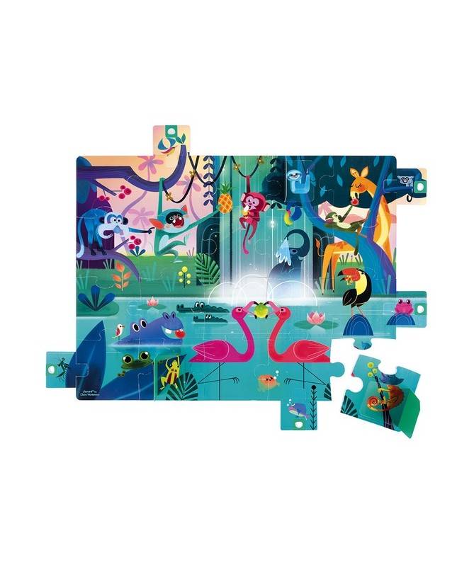PUZZLE SURPRISE - "FESTIN DANS LA JUNGLE" - 20 PCS PUZZLE SURPRISE - "FESTIN DANS LA JUNGLE" - 20 PCS