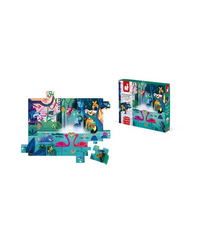 PUZZLE SURPRISE - "FESTIN DANS LA JUNGLE" - 20 PCS PUZZLE SURPRISE - "FESTIN DANS LA JUNGLE" - 20 PCS