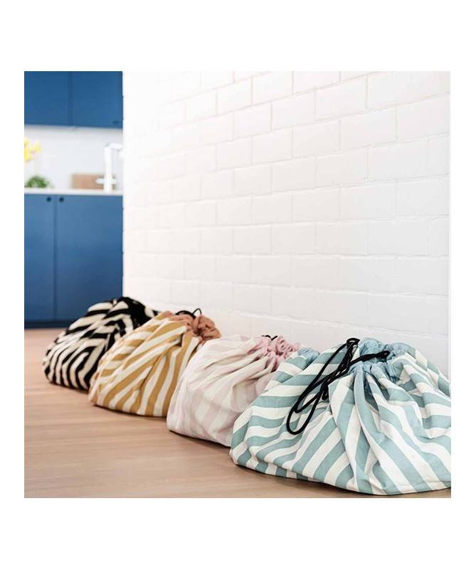 Tapis et sac de jeu rayures Moutarde Tapis et sac de jeu rayures Moutarde