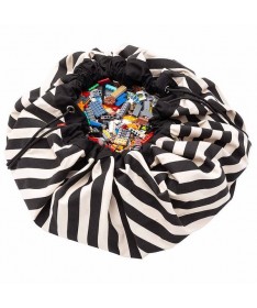 Tapis et sac de jeu Rayures noires