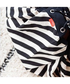 Tapis et sac de jeu Rayures noires
