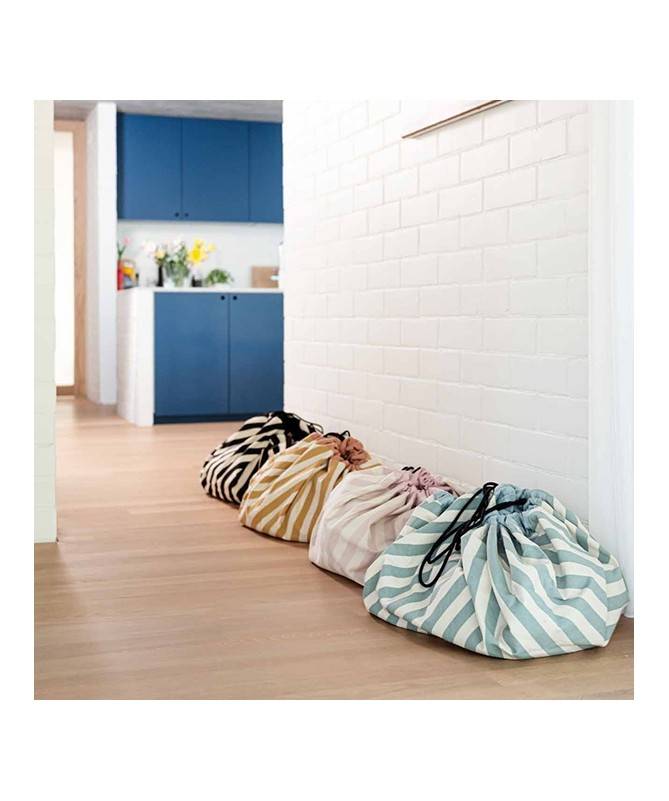 Tapis et sac de jeu Rayures noires Tapis et sac de jeu Rayures noires