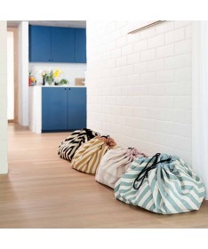 Tapis et sac de jeu Rayures noires