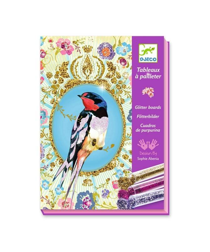 Tableaux paillettes - Oiseaux à paillettes Tableaux paillettes - Oiseaux à paillettes