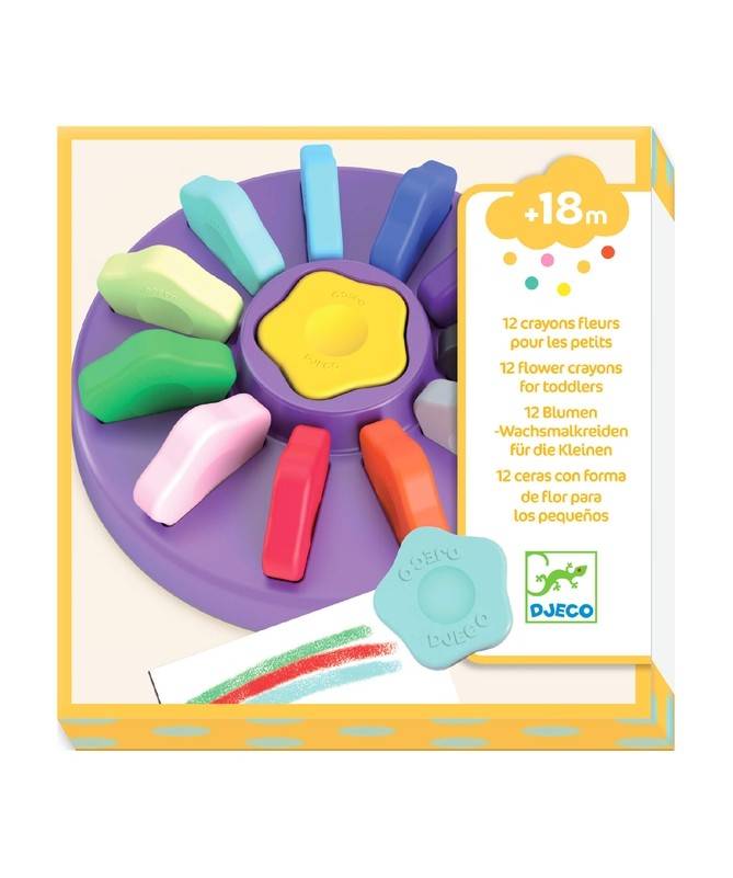 Crayons - 12 Crayons Fleurs pour les Petits