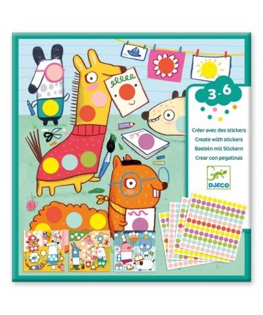 Créer avec des Stickers - Avec des gommettes rondes