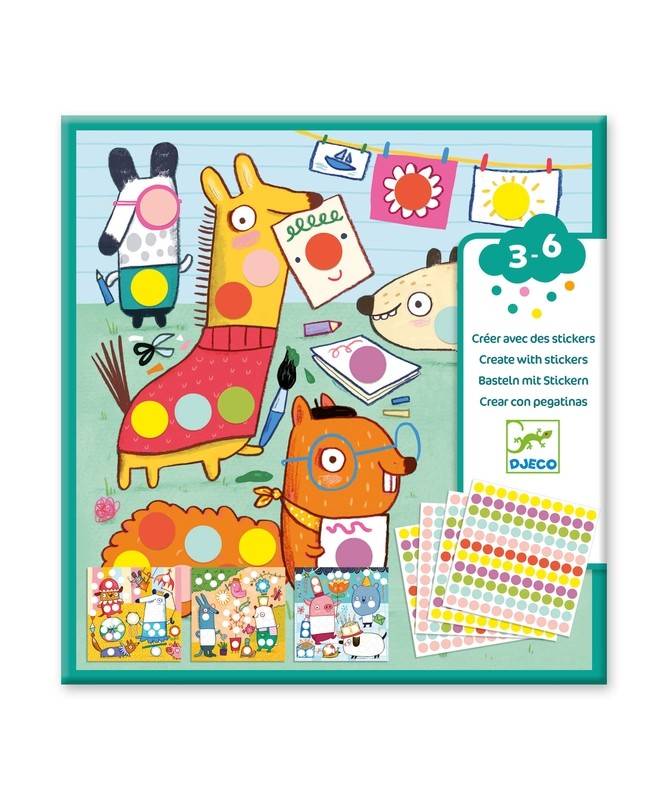 Créer avec des Stickers - Avec des gommettes rondes Créer avec des Stickers - Avec des gommettes rondes