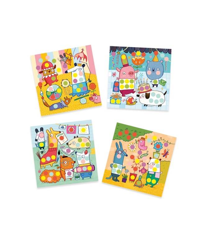 Créer avec des Stickers - Avec des gommettes rondes Créer avec des Stickers - Avec des gommettes rondes