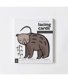 Cartes à lacer - Animaux des bois
