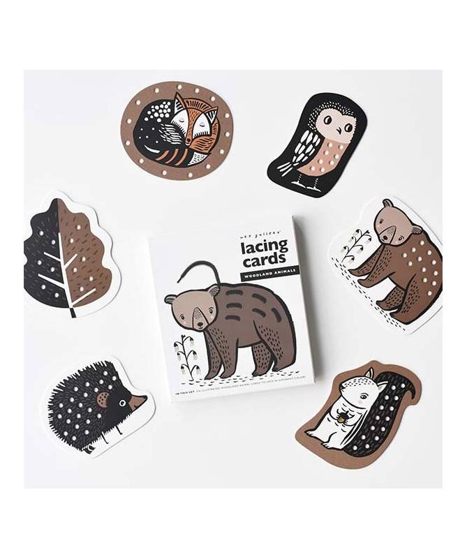 Cartes à lacer - Animaux des bois Cartes à lacer - Animaux des bois