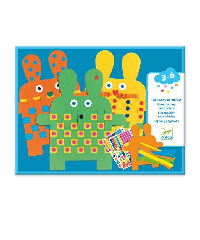 6 lapins à tisser - Stickers des petits 6 lapins à tisser - Stickers des petits