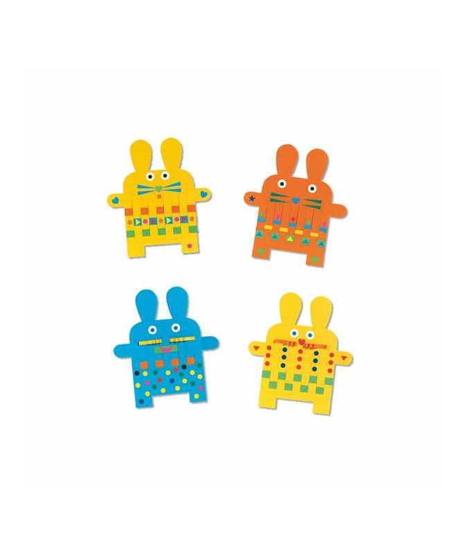 6 lapins à tisser - Stickers des petits 6 lapins à tisser - Stickers des petits
