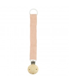 Attache tétine - Velours Rose