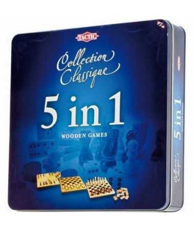 Coffret 5 jeux en 1 boîte métal