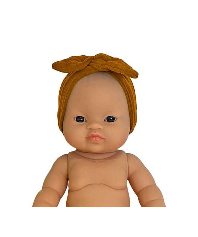 Headband en coton double gaze Camel Headband en coton double gaze Camel