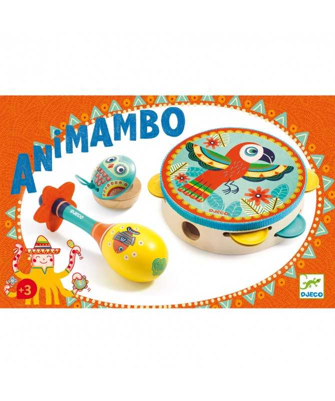 Set de 3 instruments Tambourin-Maracas-Castagnette Set de 3 instruments Tambourin-Maracas-Castagnette