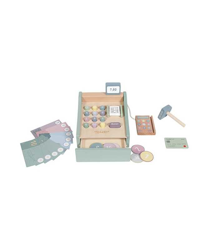 Caisse enregistreuse en bois – mint Caisse enregistreuse en bois – mint