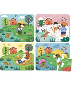 Puzzles des 4 saisons (4 x 6 pcs)