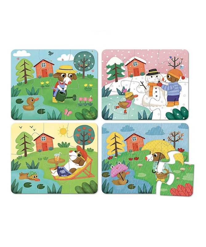 Puzzles des 4 saisons (4 x 6 pcs)