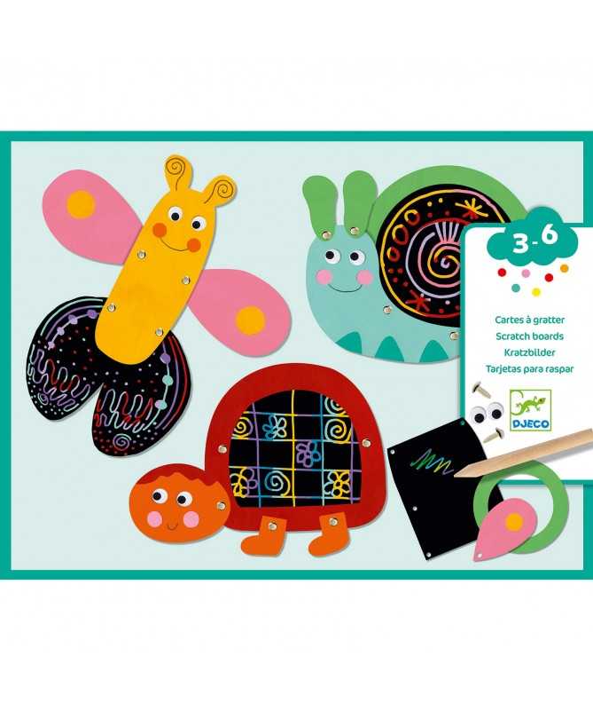 Carte à gratter - Gratte les animaux rigolos Carte à gratter - Gratte les animaux rigolos