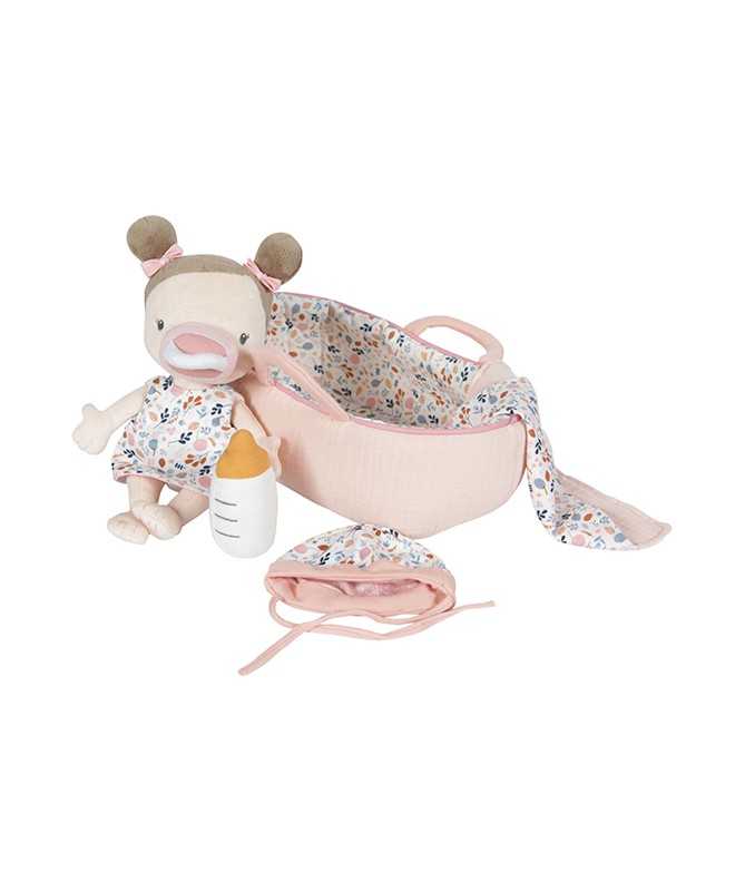 Set couffin et poupon bébé Rosa Set couffin et poupon bébé Rosa