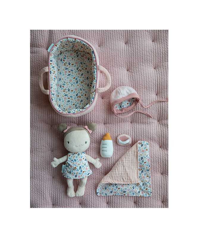 Set couffin et poupon bébé Rosa Set couffin et poupon bébé Rosa