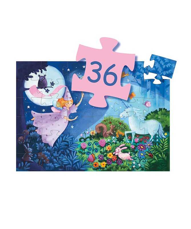 Puzzle - La fée et la licorne (36 pcs)