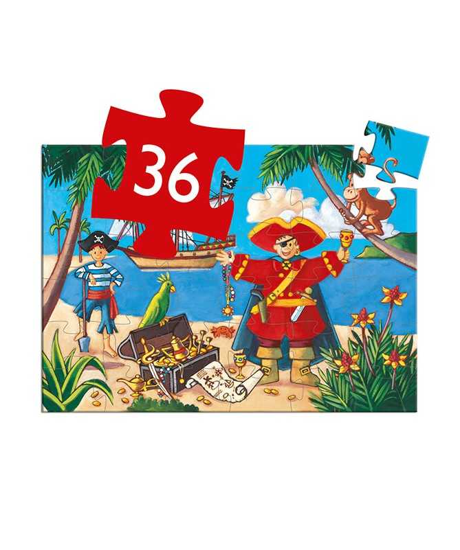 Puzzle - Le pirate et son trésor (36 pcs)